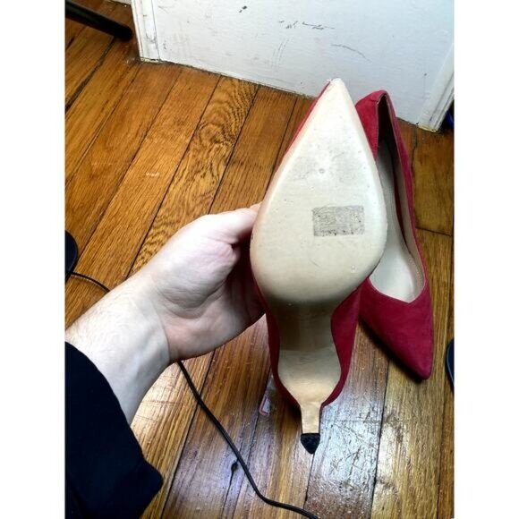 Blokecore gorpcore nostalgia earthy artisanal Sandro Heel Shoe Red Size 36 - Picture 4 of 5